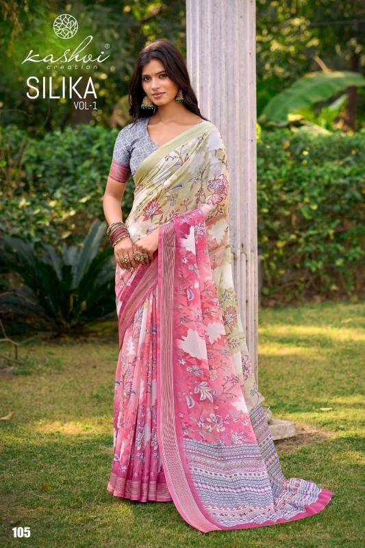 Kashvi silika vol 1 Saree wholesale market in Mumbai